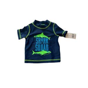 Carters Baby Rash Guard Shark Squad UPF 50+ Sun Protection 6M Swim Top